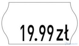 Etykiety cenowe w rolce do metkownicy jednorzędowej 22x12 mm, białe opakowanie 6 rolek M30014352