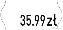 Etykiety cenowe w rolce do metkownicy  jednorzędowej, 26x12 mm, białe opakowanie 6 rolek M30014350