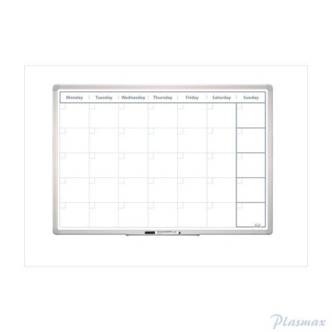 Tablica planer miesięczny, rama aluminiowa, TP004 2x3
