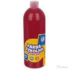 Farby szkolne Astra 1000 ml - czerwona ciemna, 301217044