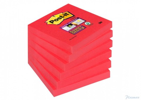 Bloczki 3M POST-IT 76x76mm różowe Super Sticky 6x90kartek 70005198125