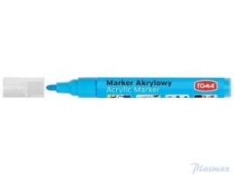 Marker akrylowy, fibrowa końcówka okragła 2-5mm, niebieski jasny TO-402 Toma