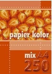 Papier xero A4 80g mix kolorów (250 arkuszy) KRESKA