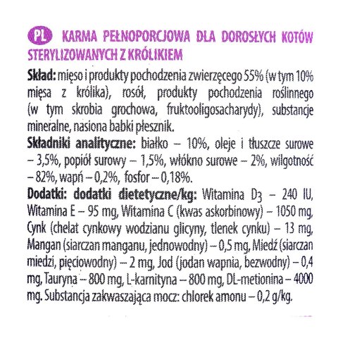 DOLINA NOTECI Piper z królikiem - mokra karma dla kota - 400g