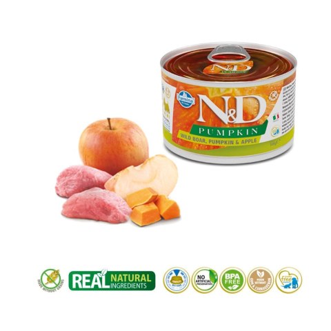 FARMINA N&D Dog Boar&Pumpkin&Apple - mokra karma dla psa - 140 g
