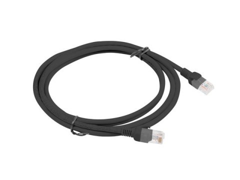 Patchcord UTP Lanberg PCU5-10CC-0200-BK (RJ45 - RJ45 ; 2m; UTP; kat. 5e; kolor czarny)