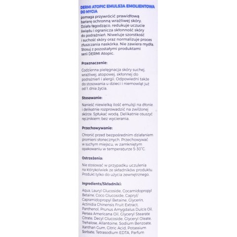 DERMI Atopic Emulsja emolientowa do mycia 400ml