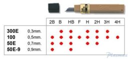 Grafity ołówkowe 0,3mm 300E-H PENTEL