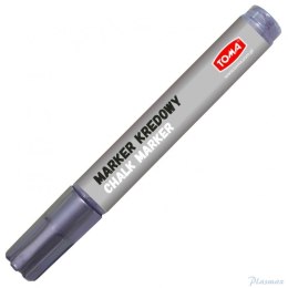 Marker kredowy, końcówka ścięta 15mm, 25g tuszu srebrny TO-290 Toma (X)