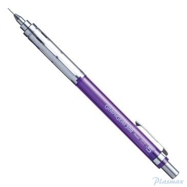 Ołówek automatyczny Pentel 0,5 mm GRAPHGEAR 300 transparentny fioletowy PG315-TVX