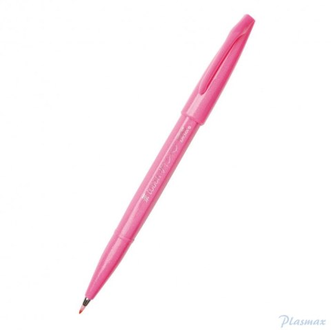 Pisak pędzelkowy do kaligrafii różowy SES15-P PENTEL