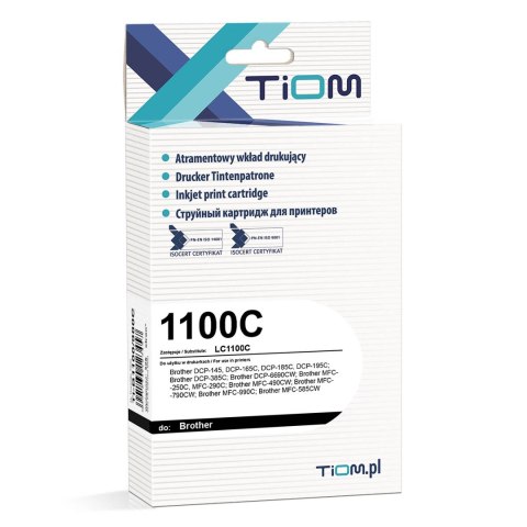 Tusz Tiom do Brother 1100C | LC1100C | 325 str. | cyan