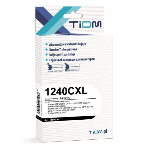 Tusz Tiom do Brother 1240CXL | LC1240C | 600 str. | cyan