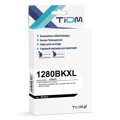 Tusz Tiom do Brother 1280CXL | LC1280XLC | 1200 str. | cyan