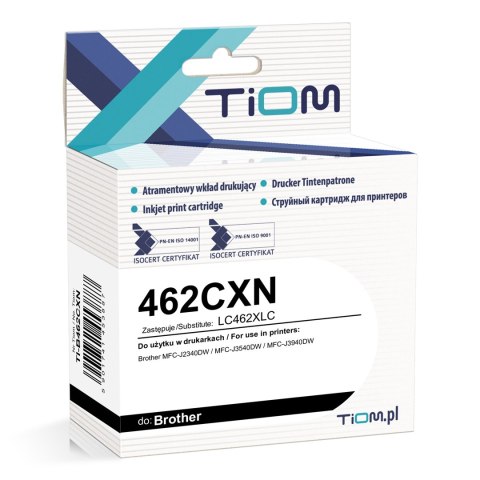 Tusz Tiom do Brother 462CXN | LC462XLC | 1500 str. | cyan