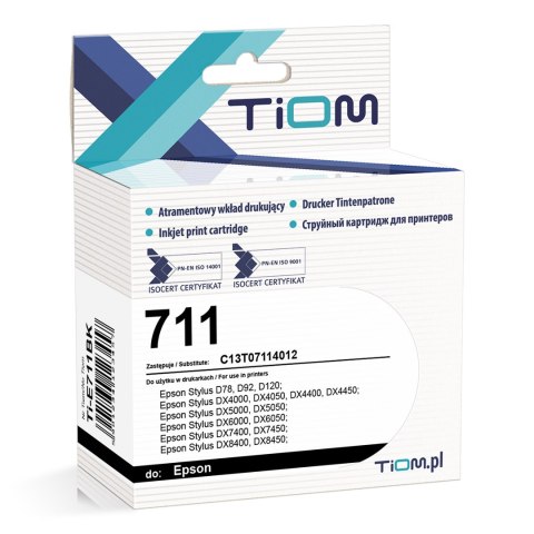 Tusz Tiom do Epson 711 | C13T07114012 | 500 str. | black