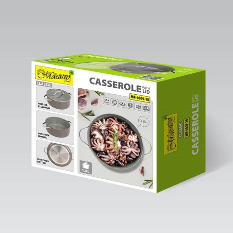 Garnek z pokrywką 18 cm 1,9L MAESTRO MR-4009-18