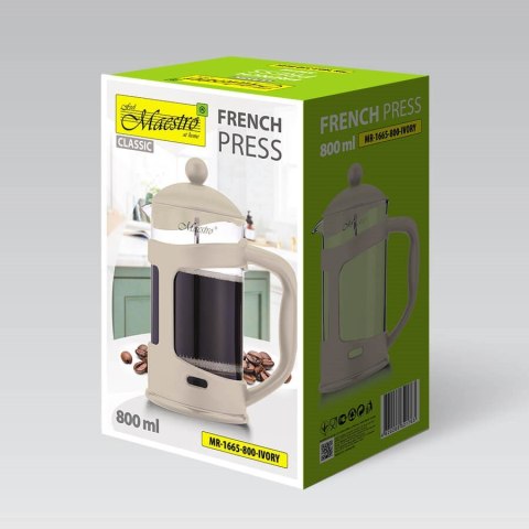 Prasa francuska MAESTRO 800ml MR-1665-800-IVORY