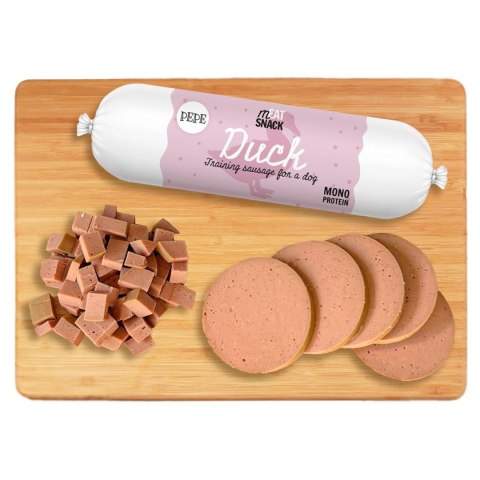 Paka Zwierzaka Pepe kiełbaski meat snack kaczka 200g
