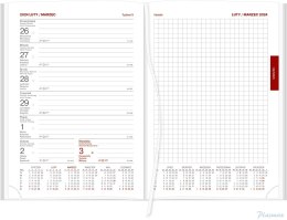 Kalendarz Vivella A5 Tygodniowy z notesem 216 A5TNB czerwony 2025 WOKÓŁ NAS