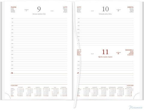 Kalendarz Vivella B5 Dzienny 216 B5DB czarny 2025 WOKÓŁ NAS