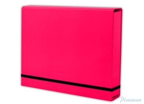 Teczka A4 Lux na gumkę róż malin. TT7828 (X)