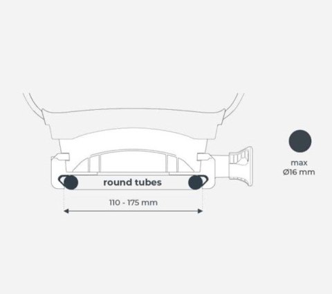 URBAN IKI Tylny fotelik na ramę U-me kolor BLACK/BLACK