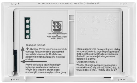 Czujnik dymu i tlenku węgla K10LLCO KIDDE