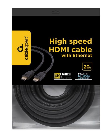 Kabel GEMBIRD CC-HDMI4-20M (HDMI M - HDMI M; 20m; kolor czarny)