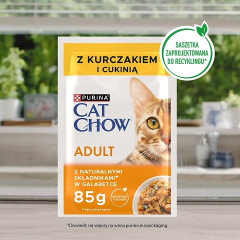 PURINA Cat Chow Kurczak, cukinia - mokra karma dla kota - 10x85 g
