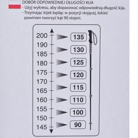 Kije Viking Stig Trekking czarno/różowo/białe