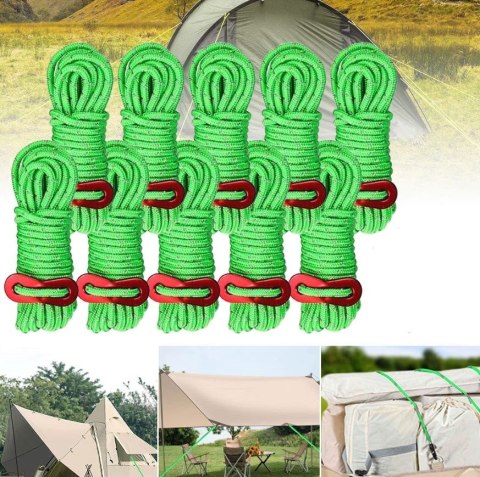 Linki wspinaczkowa Naturehike do namiotu odblaskowe 4 X 4M NH15A001-G-GREEN