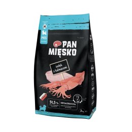 Pan Mięsko Karma sucha dla psa Indyk z kalmarami (szczeniak) chrupki M 3kg