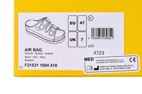 Wygodne klapki Scholl AIR BAG CZARNY 46