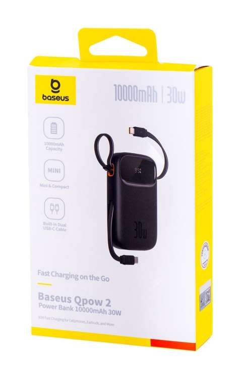 Powerbank Baseus Qpow 2 10000mAh 30W 2xUSB-C (czarny)