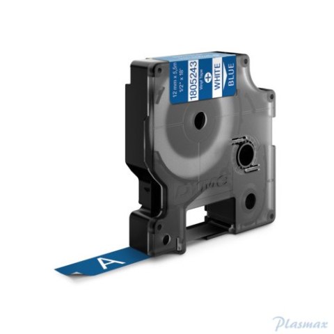 Taśma winylowa RHINO 12 mm biała na niebieskim 1805243 DYMO