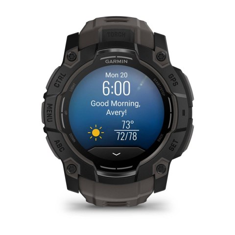 Zegarek Garmin Instinct 3 - 50 mm AMOLED Black met charcoal band