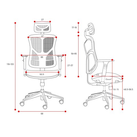 Fotel gamingowy DIABLO V-BASIC FOTEL czarno-szary