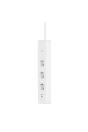 Inteligentna listwa zasilająca WOOX R6132 3xgniazdo sieciowe AC Typ F (CEE 7/4), 2xUSB, 2xUSB-C, WiFi, 1,5m, Biała