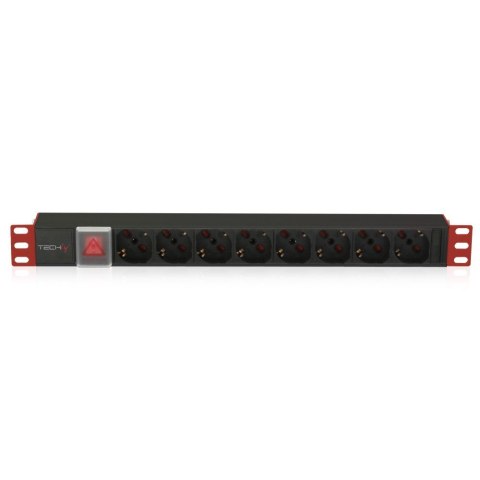 Listwa Zasilająca Rack 1U 8x Schuko/UNEL, Kabel C20 3m, 16A