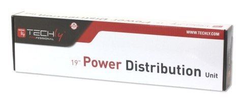 Rozdzielacz zasilania PDU 9 x gniazdo sieciowe 1U Czarny, Czerwony