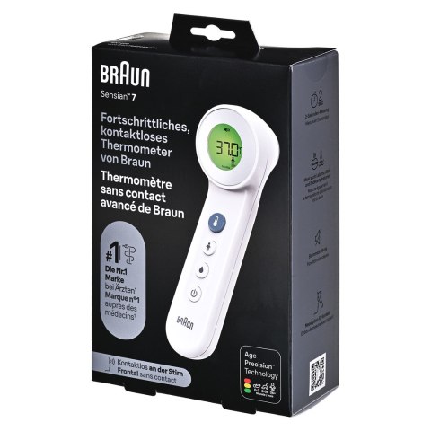Termometr bezdotykowy Braun Age Precision BNT400 (Bezdotykowy, Pomiar kontaktowy; kolor biały)