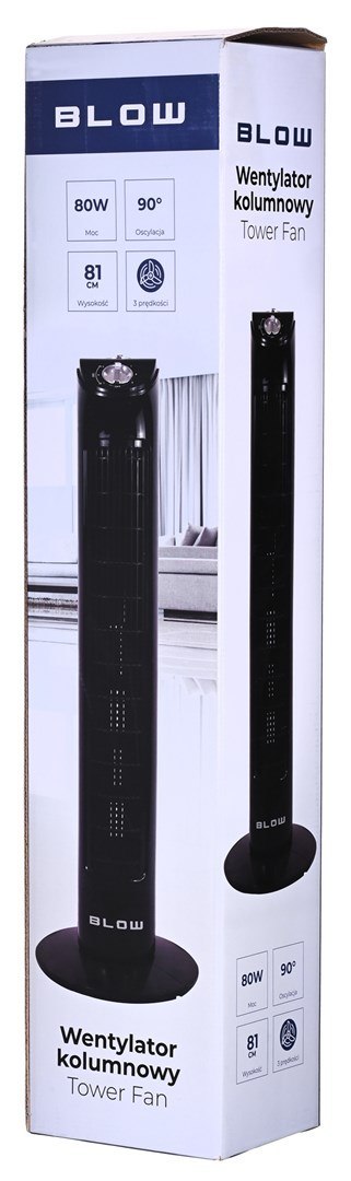 BLOW WENTYLATOR KOLUMNOWY 80W CZARNY