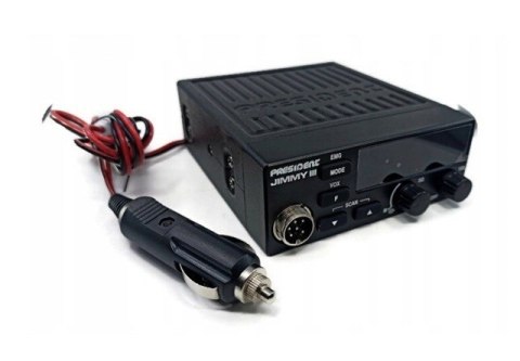 Radio CB PRESIDENT JIMMY III (moc nadajnika - 4W, napięcie zasilania - 13,2V, liczba kanałów - 40, blokada szumów - tak, 130x115