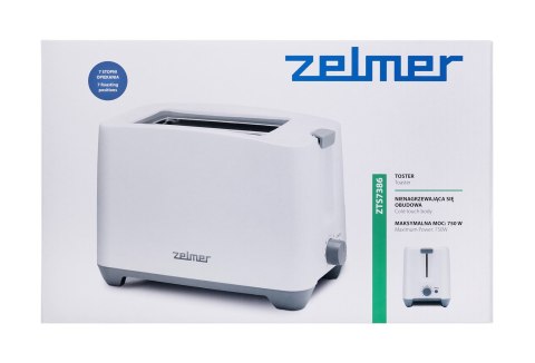 Zelmer ZTS7386 toster 2 kaw. 750 W Biały