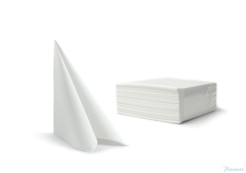 Serwetki 40x40cm fizelina op.50szt białe 6103C