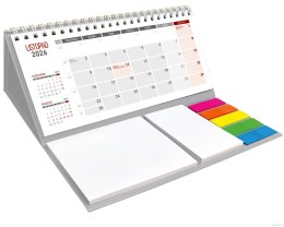 Kalendarz z notesem miesięczny spiralowany KB054B szary 2026 WOKÓŁ NAS