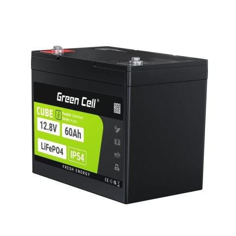 GREEN CELL AKUMULATOR LIFEPO4 CUBE 60AH 12V/12.8V 768WH LFPGC12V60AH
