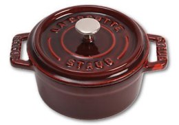 Mini garnek żeliwny okrągły Staub - 250ml, Grenadynowy