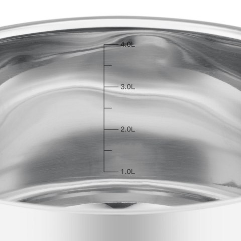 Resto Kitchenware Anser 4,4 l Okrągły Czarny, Stal nierdzewna